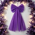 thumbnail image 6 of AHGQT Large Fluffy Tulle Topper Bow, 28.7x13.4Inch Christmas Tree Decoration Giant Red Bow, Giant Wreath Wall Decor with Long Streamers for Xmas Home Wedding Car Holiday Decor Supplies, 6 of 7