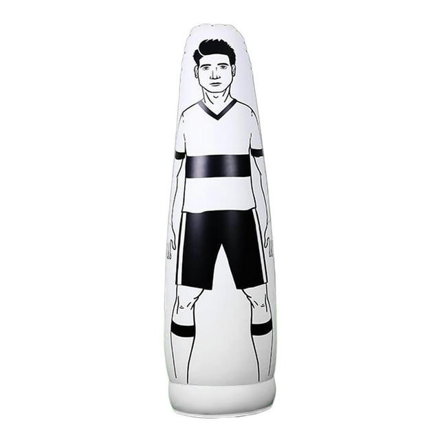 Saco de boxeo simulado de entrenamiento de fútbol inflable, pared de defensor inflable blanco 205cm