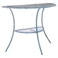 thumbnail image 4 of SAFAVIEH Genson Outdoor Patio Semi Circle End Table, Antique Blue, 4 of 11