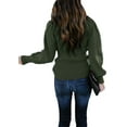 thumbnail image 3 of Langwyqu Fashion Autumn Winter Women Cable Sweater Long Sleeve Knit Pullover, 3 of 3