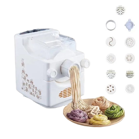 Eurhowing Electric Pasta Maker Machine, Automatic Noodle Maker Machine with 9 Pasta Plates, Kitchen Pasta Making Machine for Homemade Pasta