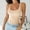 Beige, variant on Women’s Sleeveless Ribbed Fitted Square Neck Tank Top, Women's Plus Red,Size S