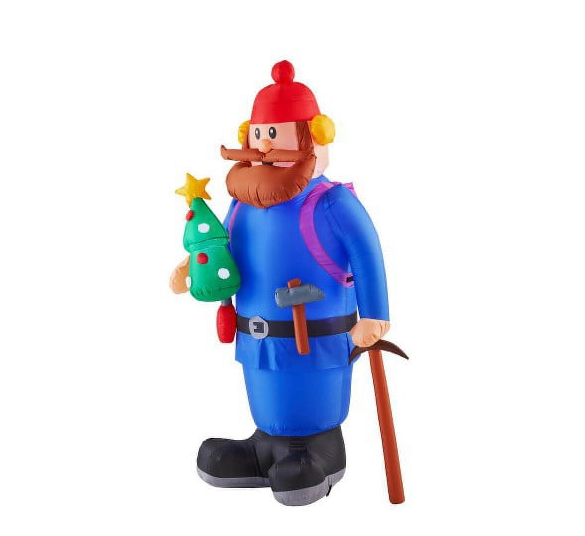 Gemmy Christmas Airblown Inflatable Yukon Cornelius with Tree, 6 ft Tall, Multicolored