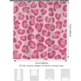 thumbnail image 5 of Pink Leopard Print Shower Curtain, Modern Aesthetic Cheetah Design Bath Curtains for Bathroom, Sexy Cute Trendy Girl Decor Waterproof Fabric Shower Curtain Sets with Hooks 72"W x 78"L (Pack of 1), 5 of 6