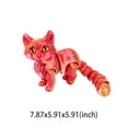 thumbnail image 4 of 3D Printed Cat, 8Pcs Articulated Cat Toys Figure, 3D Print Animals Fidget Toys Decor, 3D Printed Flexible Cat Ornaments Movable Joints Simulation Animal Figurine For Home Office Tabletop Decor, 4 of 10