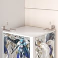 thumbnail image 6 of VKCC 68.9" Tall Corner Display Cabinet with Glass Doors, LED Modern Curio Showcase for Living Room, White, 6 of 11