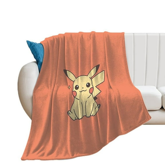 Anime Pokemon Blankets Pikachu Throw Blanket 40"*50" （100*130cm） Pikachu Merch for Kids