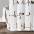 thumbnail image 5 of Lush Decor Rowley Birds Shower Curtain, 72” W x 72” L, Multi - Colorful Floral Bird Pattern - Whimsical & Playful Bird Shower Curtain - Farmhouse, Coastal, & Boho Bathroom Decor, 5 of 6