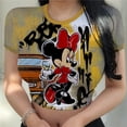 thumbnail image 2 of Camiseta corta estampada para mujer, Top de Mickey Mouse, ropa Y2k a la moda, camiseta Sexy para mujer 2024, 2 of 5