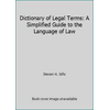 Pre-Owned Dictionary of Legal Terms: A Simplified Guide to the Language of Law (Paperback) 0812020138 9780812020137
