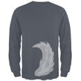 thumbnail image 2 of Halloween Wolf Costume Grey Mens Long Sleeve T Shirt Charcoal X-LG, 2 of 2