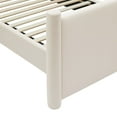 thumbnail image 7 of Platform Bed Frame, Queen, Ivory White, Velvet, Hotel Bedroom, Modern Contemporary, HB38145, 7 of 7