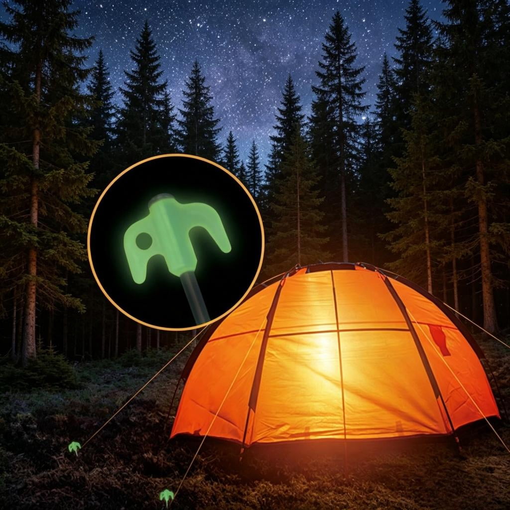 Yihuala Tent Peg Carbon Steel Ground Peg Camping Rock Bottoms Ground Anchors Tents Accessories For Outdoor Camping Tent Pegs