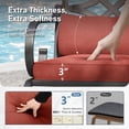 thumbnail image 5 of Sophia & William 5-Piece Outdoor Patio Dining Set Cushioned Swivel Chairs and Steel 42" Round Table with Cushion, Red, 5 of 10