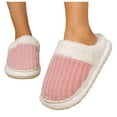 thumbnail image 3 of Wovix Women's on Fuzzy Slippers Memory Foam Cushionin House Slippers Outdoor Indoor Thermal Plush Bedroom Shoes Scuff with Fluffy Collar Lining, 3 of 9