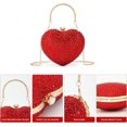 thumbnail image 2 of Mini Heart Shaped Purse,Valentines Purses and Handbags,Rhinestone Evening Purse Clutch for Womens, 2 of 6