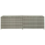 Garden Storage Box Poly Rattan 78.7"x19.6"x23.6" Gray