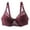 39-Wine, variant on YWDJ Lounge Bras for Women Plus Size Closure in Back Bras No Underwire Sleep Bras Adjustable Straps Half Cup Push up Wrap Comfy Bras Padded Plus Size Lace Bras Lounge Bras Clothes Blue M