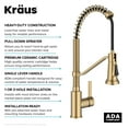 thumbnail image 7 of Kraus Kpf-1693 Britt 1.8 GPM Single Hole Pre-Rinse Pull Down Kitchen Faucet - Stainless, 7 of 7