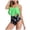 Army Green, variant on Womens Swimsuits Print Two Piece High Waisted Bikini Set Ruffle Flounce Trim Black Women's Swimwear L