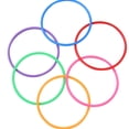 thumbnail image 2 of 20pcs of One Bag Solid Circle Ring Plastic Toss Rings Kids Ring Toss Game Funny Throw Ring for Carnival Garden Backyard Outdoor Games (15cm Random Color), 2 of 8
