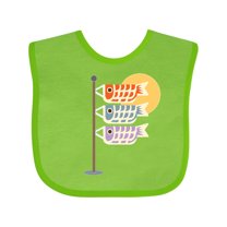 Inktastic Japanese Carp Fish Flags Boys or Girls Baby Bib