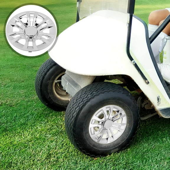 CTIRCHIU Golf Cart Wheel Center Hub Caps 1Set Chrome Design Plastic For Electric Sightseeing Vehicle