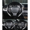 thumbnail image 2 of Leopard Print Steering Wheel Cover, 15 Inch Universal Fit for Most Vehicles, Soft, Durable Grip Cover for Women and Men, Protects Hands from Heat & Cold, 2 of 9