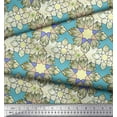 thumbnail image 2 of Soimoi Cotton Duck Fabric Artistic Flower & Geometric Decor Fabric Printed Yard 42 Inch Wide, 2 of 5