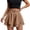 Coffee, variant on Womens Layered Shorts High Waist Flare Short Casual Fashion Versatile Pleated Mini Short with Pockets Black 2XL