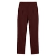 thumbnail image 5 of Stamzod Plus Size Pants for Women Cropped Work Trousers High-Waisted Button Straight Leg Dress Pants with Pockets Business Casual Outfits Wine M, 5 of 9