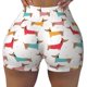 thumbnail image 2 of Balery Dachshund Dog Puppy Pantalones cortos de entrenamiento estampados para mujer, sin costuras, ajustados, para gimnasio, yoga, correr, deportes, ejercicio activo, fitness.-Medium, 2 of 8