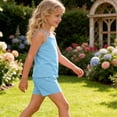 thumbnail image 6 of Cethrio Girls Outfit Sets 2 Piece, Soft Sleeveless Casual Kids Summer Clothing Sets Light Blue Size 12, 6 of 8