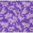 thumbnail image 4 of oneOone Cotton Poplin Twill Purple Fabric Florals Craft Projects Decor Fabric Printed By The Yard 56 Inch Wide, 4 of 4