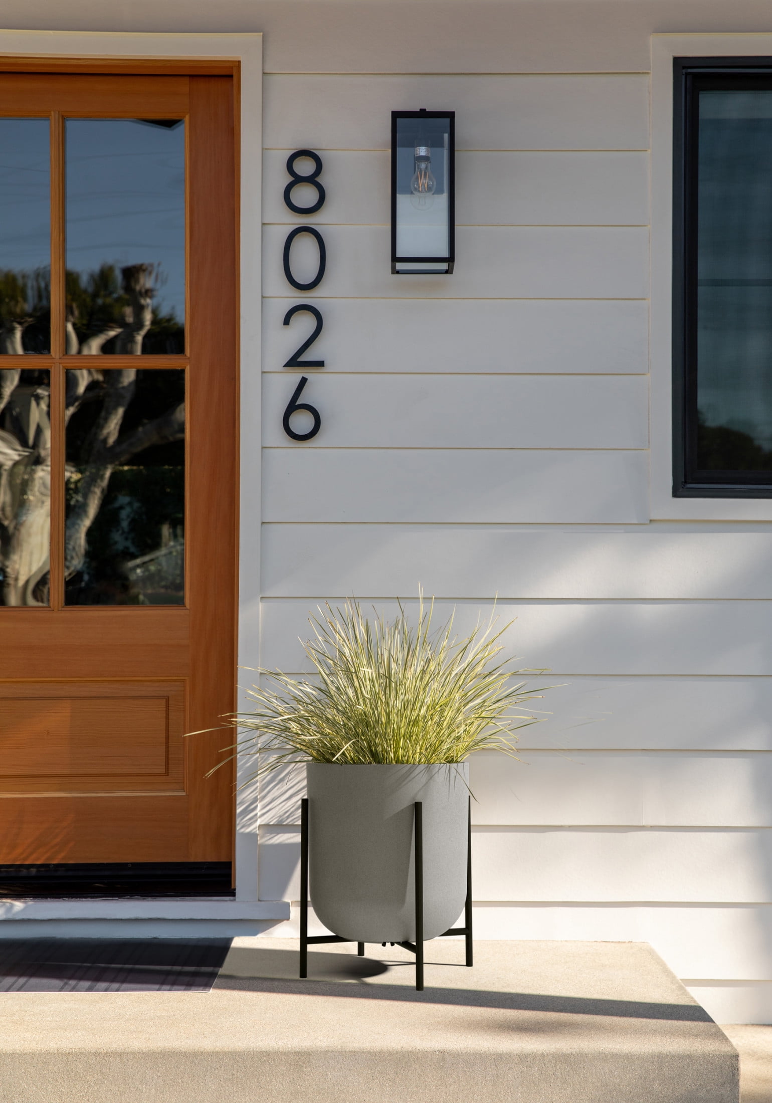 Veradek Mason Series Raised Kona 15" Plastic-Stone Planter with Stand - (Gray/2 Pack)