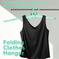thumbnail image 4 of Riousery Portable Plastic Clothes Hangers, Green, 4 of 6