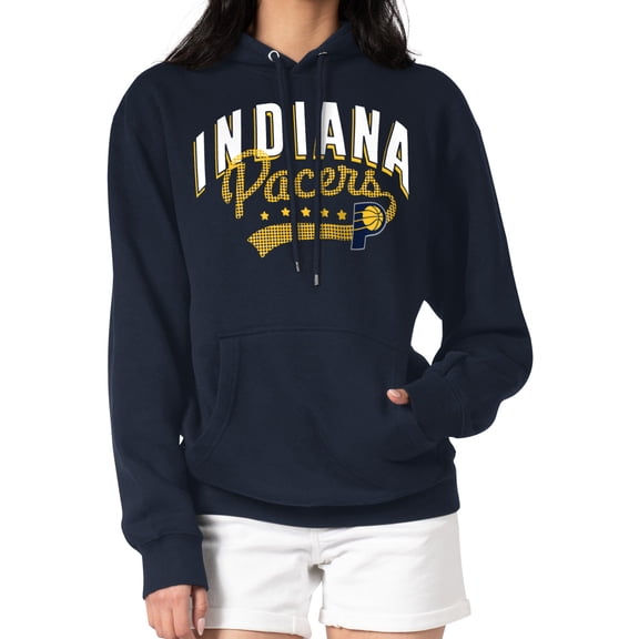 Women's G-III 4Her by Carl Banks  Navy Indiana Pacers Filigree Logo Pullover Hoodie