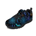 thumbnail image 6 of Pointodoor Bat Sneakers for Boys Size 12.5 Knitted Mesh Sports Shoes with Blue Cobweb Print Kids Halloween Jogging Athletic Walking Shoes Lightweight with Adjustable Strap, 6 of 7
