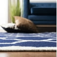 thumbnail image 6 of SAFAVIEH Dhurries Toby Geometric Area Rug, Navy/Ivory, 9' x 12', 6 of 7