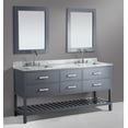 thumbnail image 3 of Design Element London 72" Double Sink Bathroom Vanity Set in Gray with Carrara Marble Top, 3 of 4