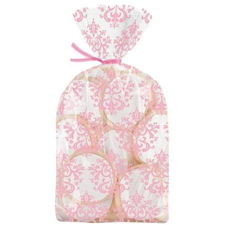 Wilton 4"x9.5" Party Bags, Pink Damask 20 ct. 1912-9023