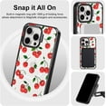 thumbnail image 6 of Magnetic Case for iPhone 15 Pro Max, 10ft Military-Grade Protection, Compatible with Magsafe, Shockproof Phone Case for iPhone 15 Pro Max - Cute Cherry - Clear Black, 6 of 7