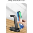 thumbnail image 6 of HOOFUN Wireless Charger, Wireless Charger 3 in 1 Wireless Charging Station 15W Fast Charging Vecal Stand Compatible with iOS Smartphone Watch True Wireless Stereo Ears, 6 of 9