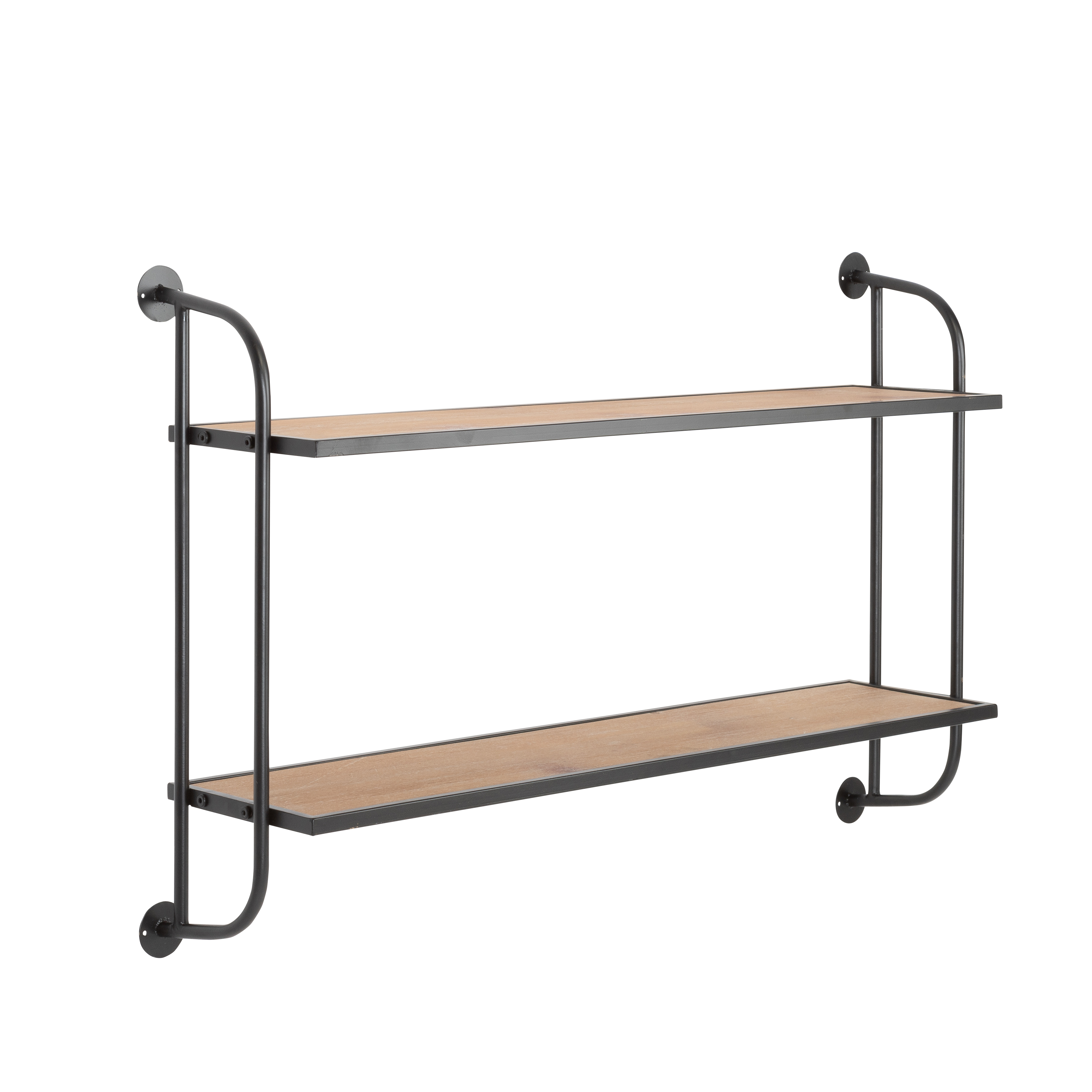 Aspire Home Accents 8 in x 38 in 2-Tier Distressed Floating Shelf