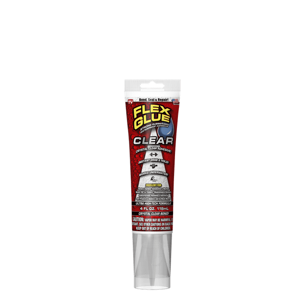 Fluidex Seal Flex Glue Strong Rubberized Waterproof Adhesive Sealant 4 Ounce Clear Walmart Com