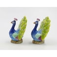 thumbnail image 5 of Hand Painted Ceramic Blue Peacock Salt and Pepper Shakers 3x2.25x3.38, 5 of 5