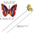 thumbnail image 2 of Lot of 50 colorful butterflies of 7 cm for garden decoration on butterfly sticks, 2 of 5
