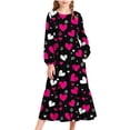 thumbnail image 2 of LOINRODI Girls' for Valentine's Day Long-Sleeve Layered Dress Pockets Design Spring Fall Soft Heart Prints Kids Casual Dresses Multicolor 13, 2 of 6