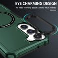 thumbnail image 2 of SaniMore for Samsung Galaxy S23 FE 6.4" 2023 Case, Rugged PC Back Shockproof TPU Bumper Wireless Charging Strong Magnetic Slim Lightweight Heavy Duty Protective Cover, Darkgreen, 2 of 10