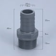 thumbnail image 3 of Plastic Barb Hose Tail Fittings Male Connector Adapter For Pond Water Pipe Pool, 3 of 5